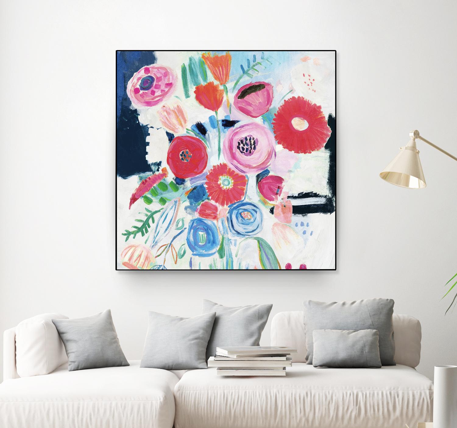 Fresh Florals II by Farida Zaman on GIANT ART - white floral