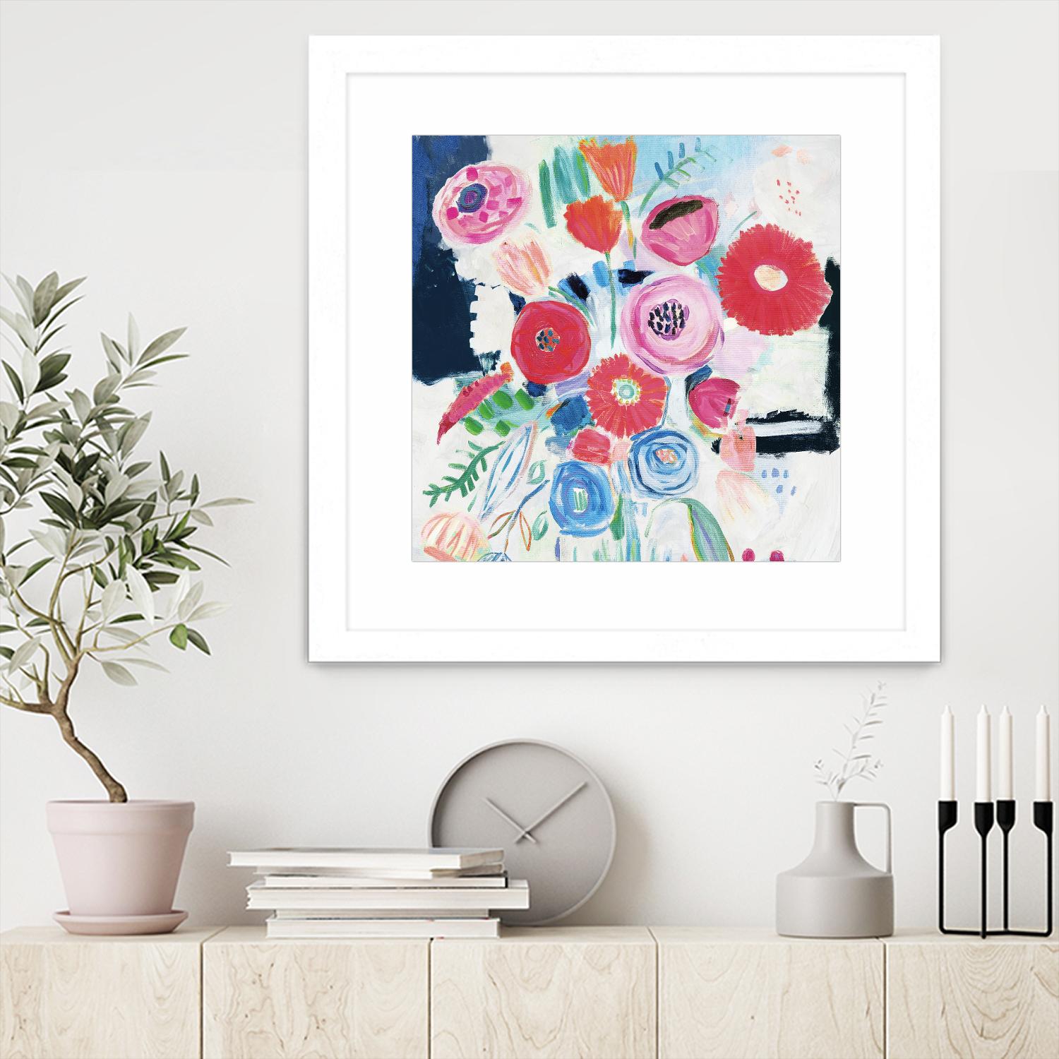 Fresh Florals II by Farida Zaman on GIANT ART - white floral