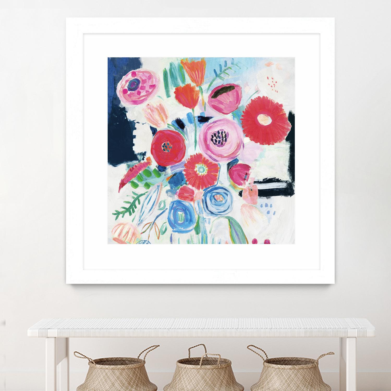 Fresh Florals II by Farida Zaman on GIANT ART - white floral
