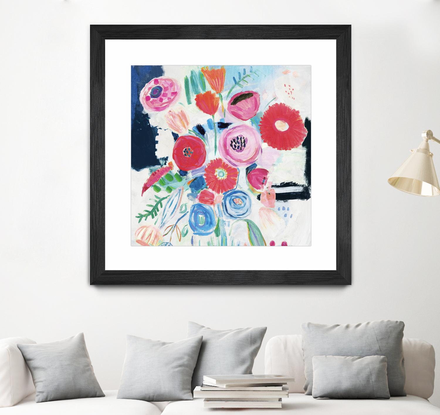 Fresh Florals II by Farida Zaman on GIANT ART - white floral
