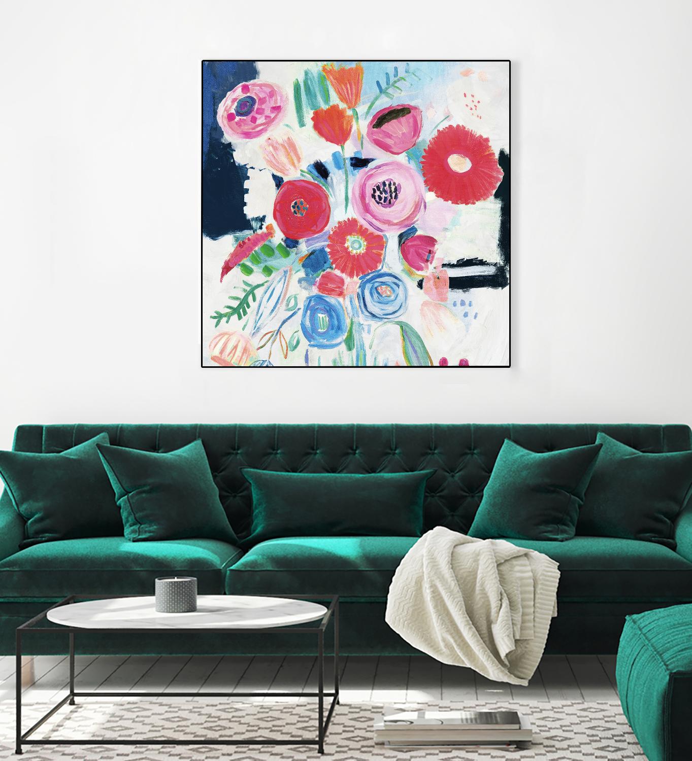 Fresh Florals II by Farida Zaman on GIANT ART - white floral