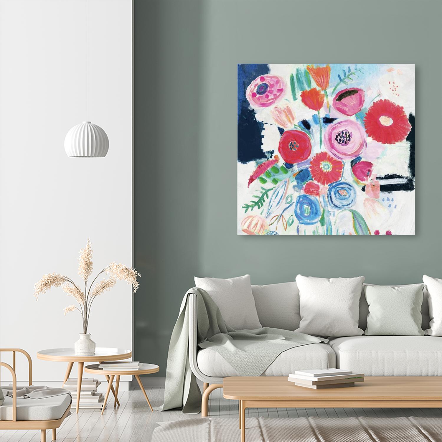 Fresh Florals II by Farida Zaman on GIANT ART - white floral