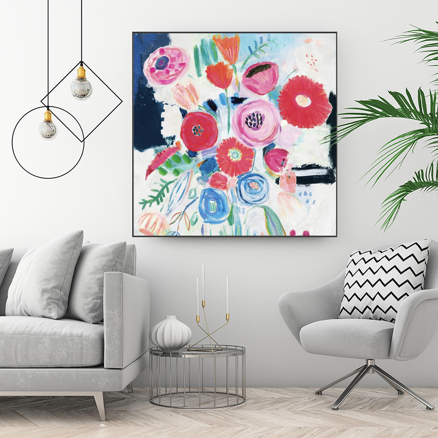 Fresh Florals II by Farida Zaman on GIANT ART - white floral