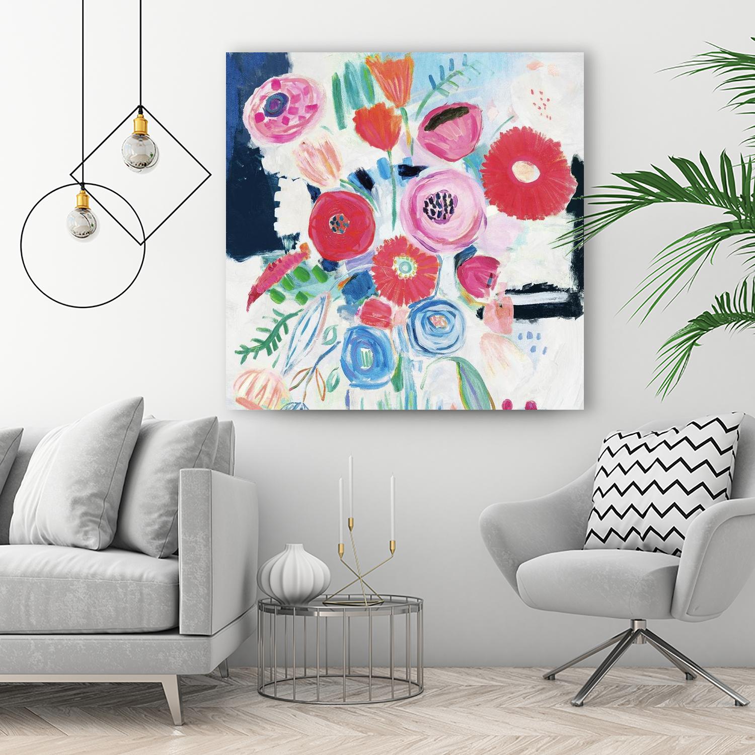 Fresh Florals II by Farida Zaman on GIANT ART - white floral
