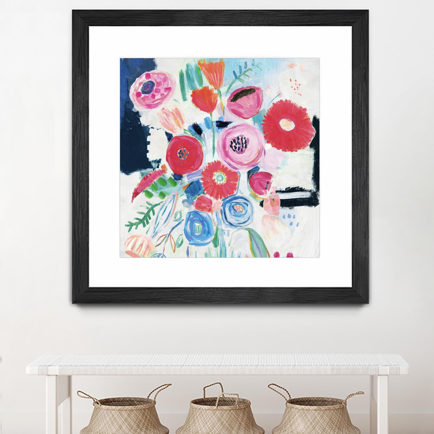 Fresh Florals II by Farida Zaman on GIANT ART - white floral