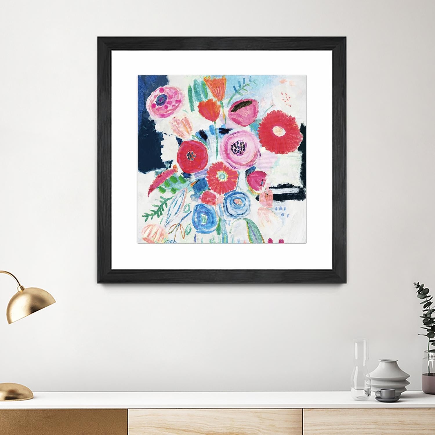 Fresh Florals II by Farida Zaman on GIANT ART - white floral