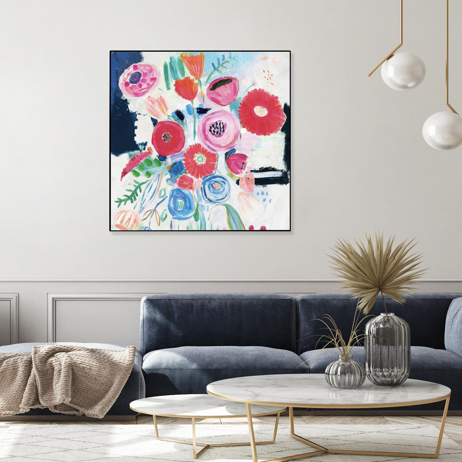 Fresh Florals II by Farida Zaman on GIANT ART - white floral