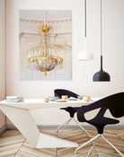 Versailles Chandelier III by Georgianna Lane on GIANT ART - gold architectural lustre