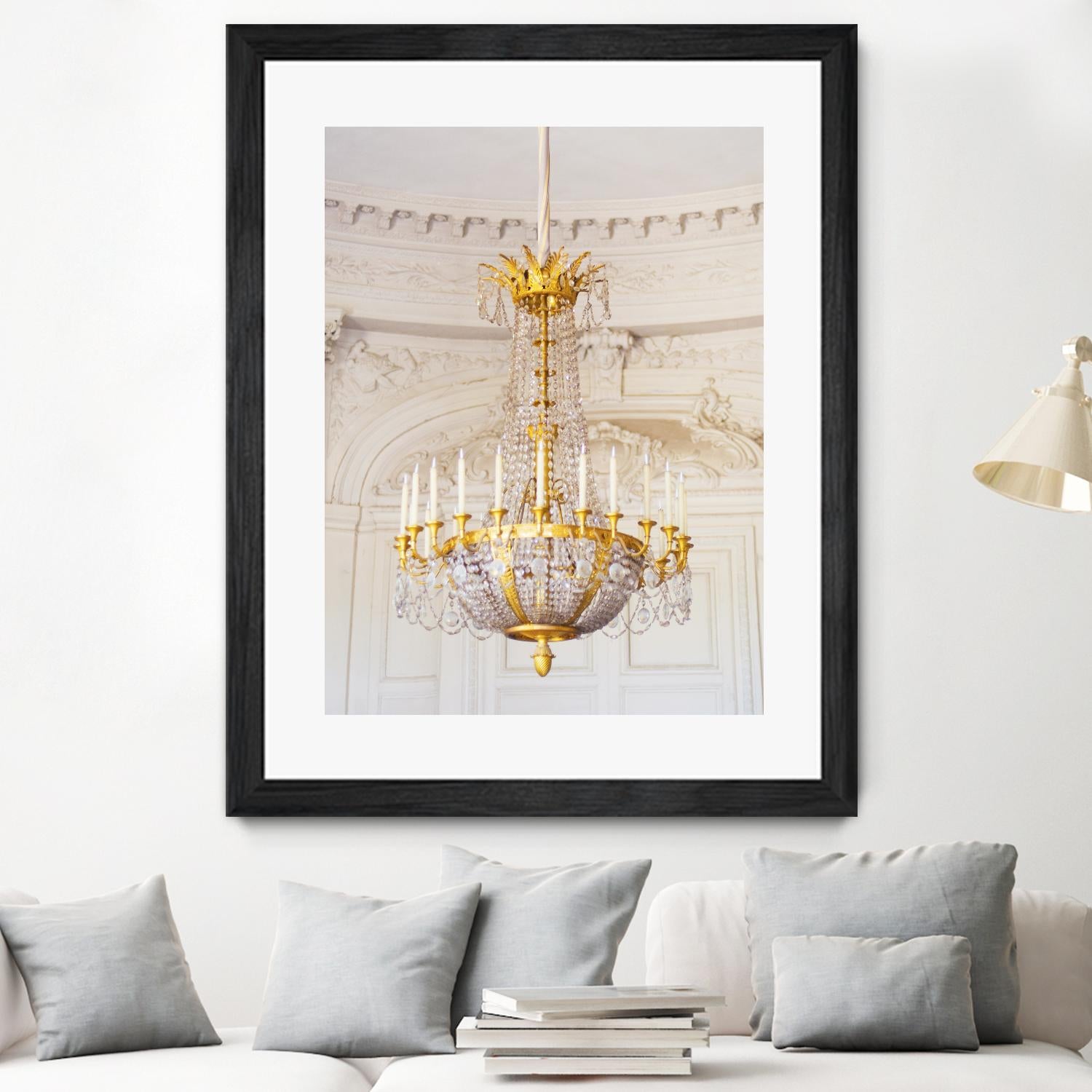 Versailles Chandelier III by Georgianna Lane on GIANT ART - gold architectural lustre