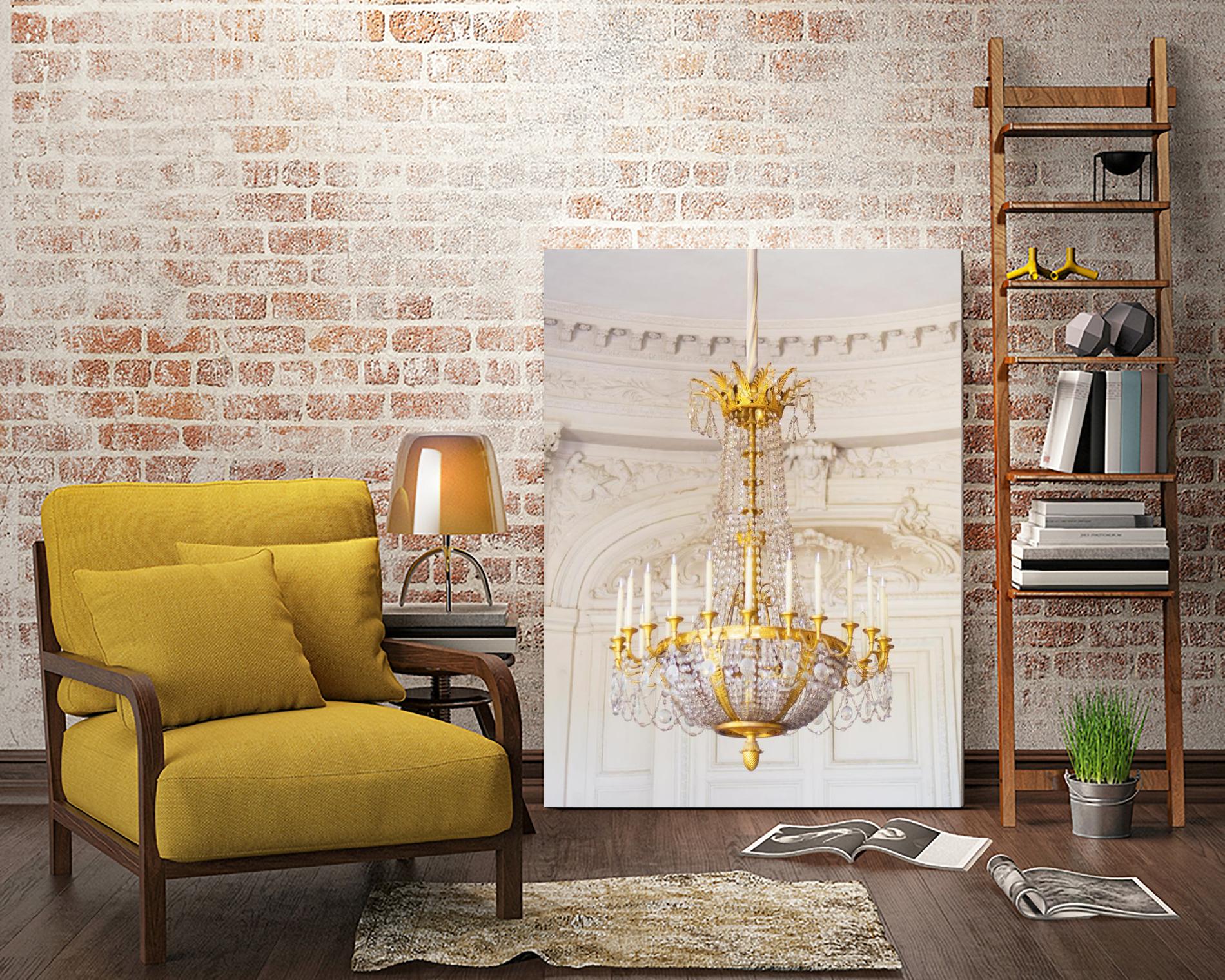 Versailles Chandelier III by Georgianna Lane on GIANT ART - gold architectural lustre