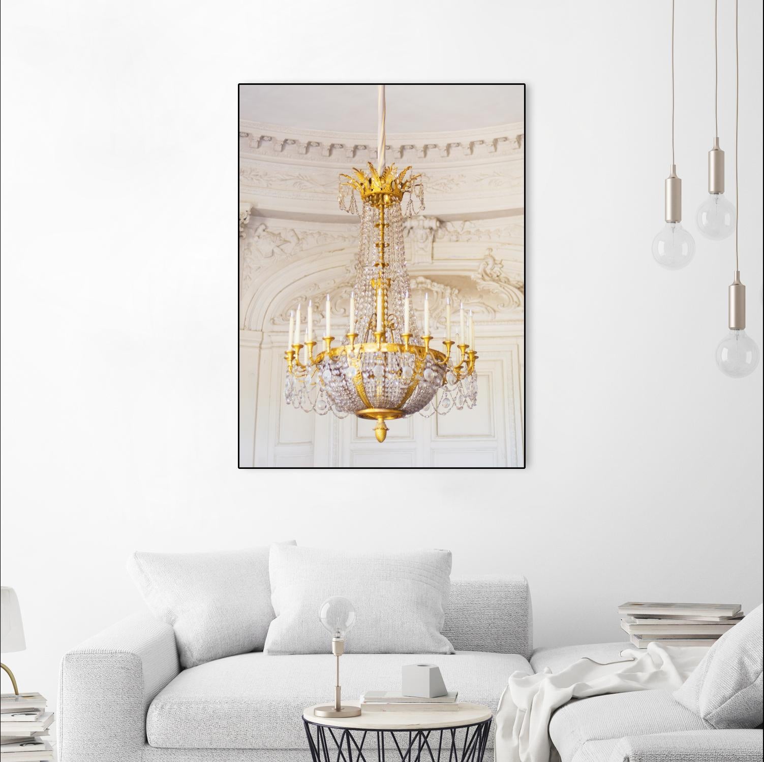 Versailles Chandelier III by Georgianna Lane on GIANT ART - gold architectural
