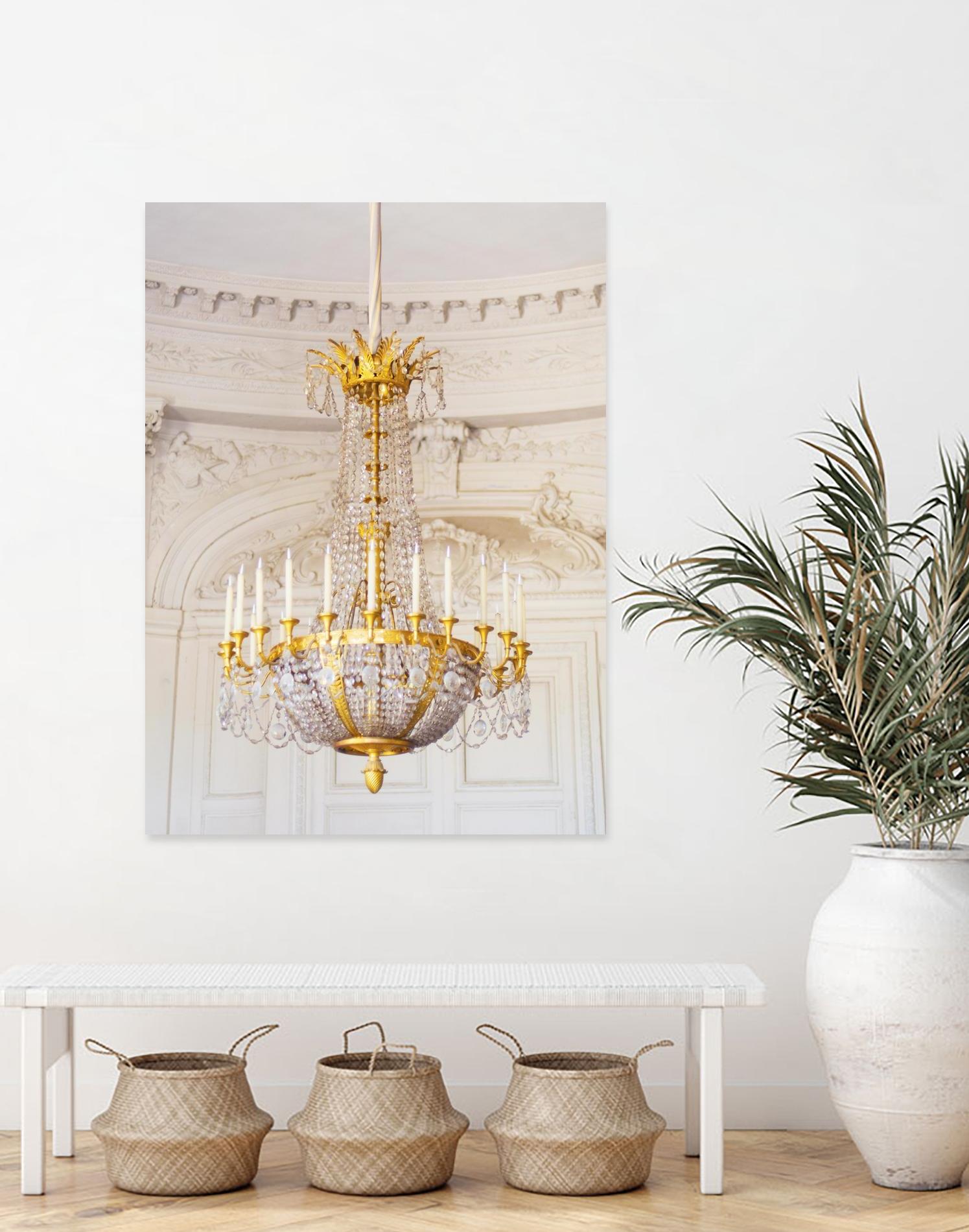 Versailles Chandelier III by Georgianna Lane on GIANT ART - gold architectural lustre