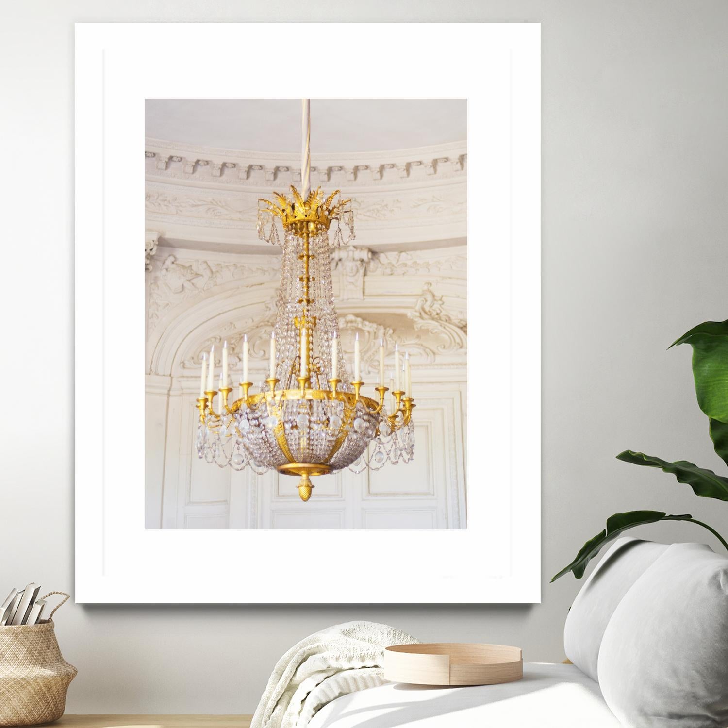 Versailles Chandelier III by Georgianna Lane on GIANT ART - gold architectural lustre