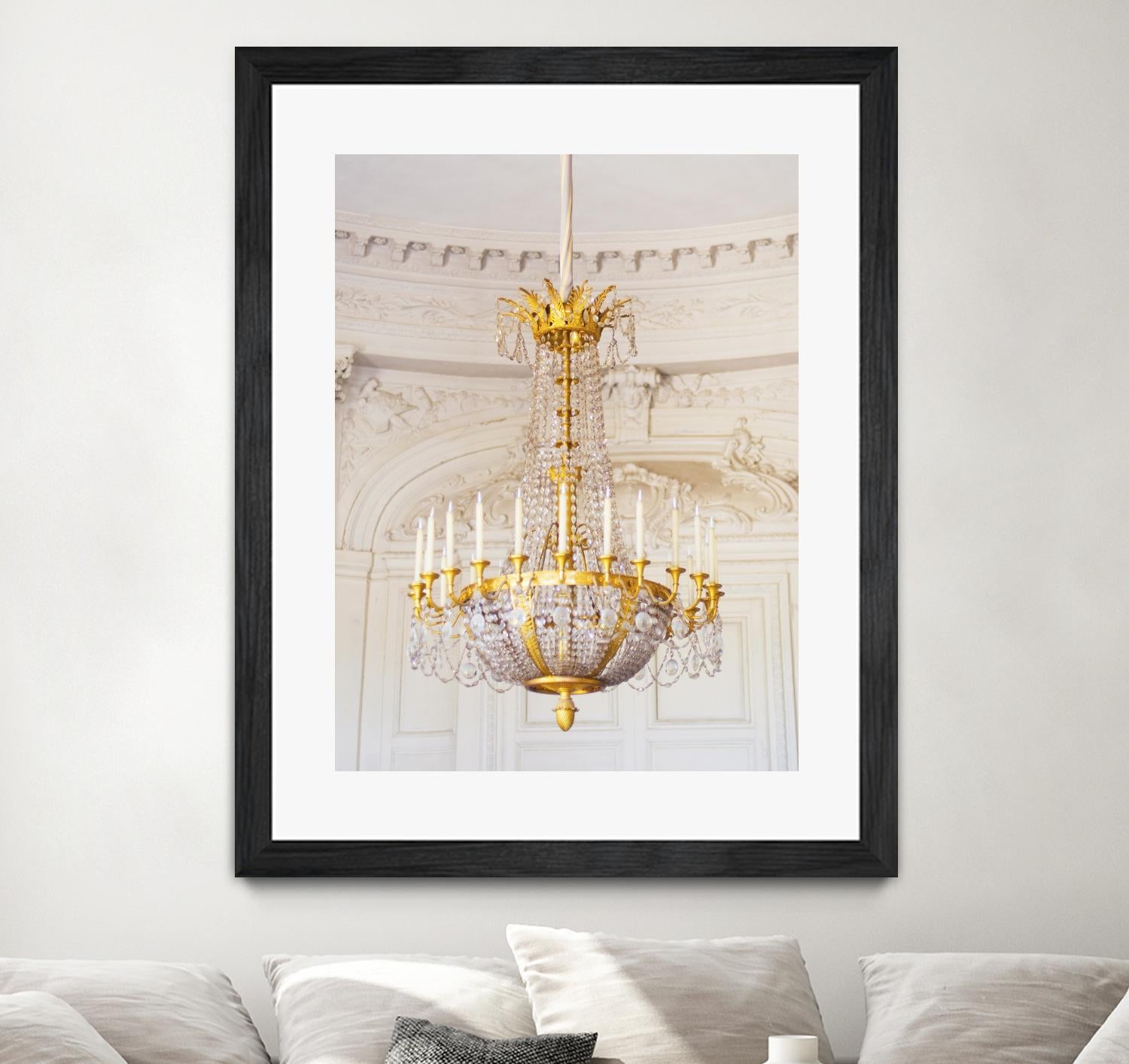 Versailles Chandelier III by Georgianna Lane on GIANT ART - gold architectural lustre