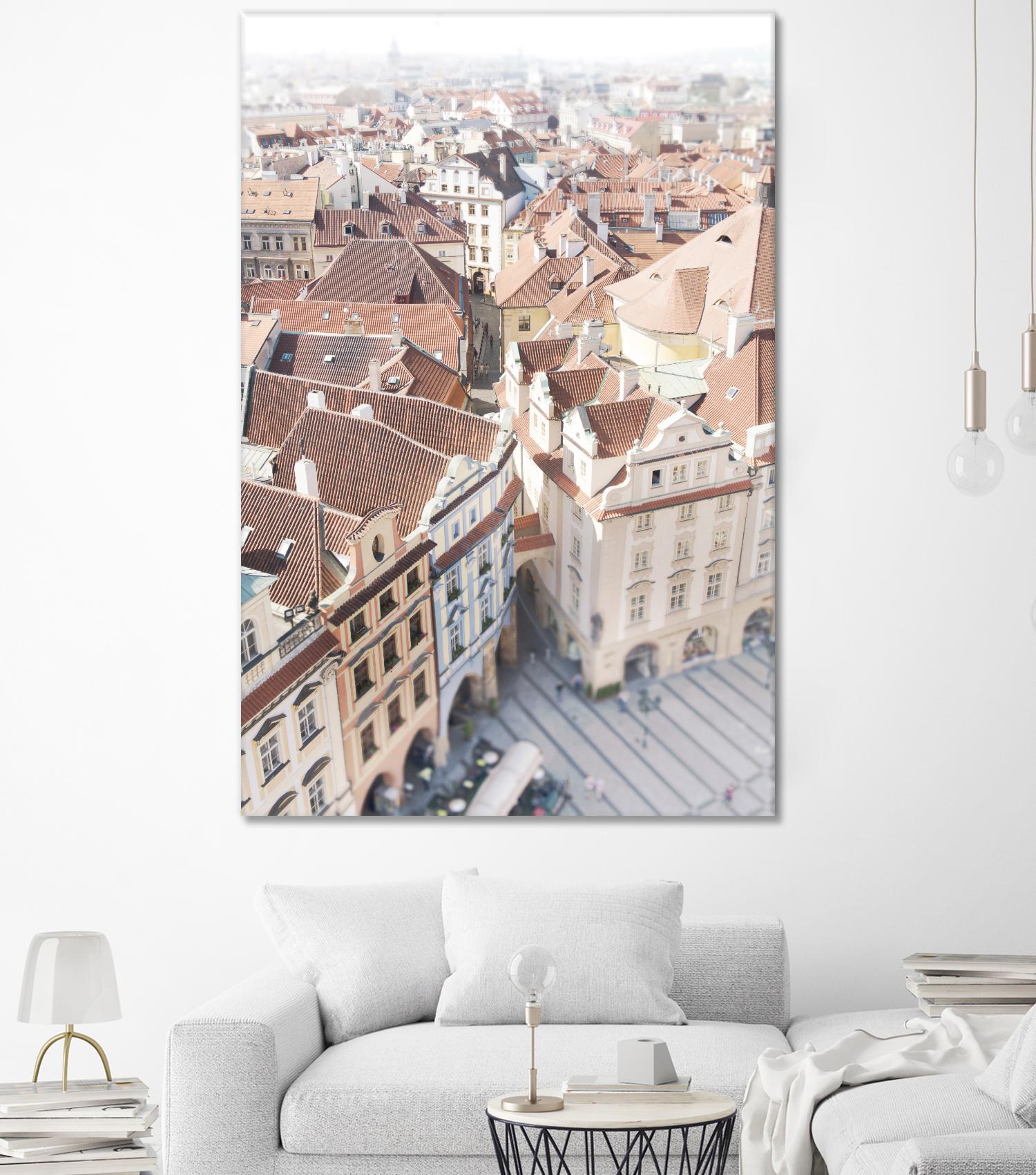 Prague by Georgianna Lane on GIANT ART - white city scene