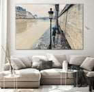 The Girl on the Seine River by Guilliame Gaudet on GIANT ART - grey city scene