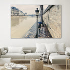 The Girl on the Seine River by Guilliame Gaudet on GIANT ART - grey city scene