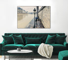 The Girl on the Seine River by Guilliame Gaudet on GIANT ART - grey city scene