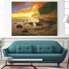 July Evening I by Graham Reynolds on GIANT ART - orange landscape