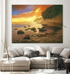 July Evening I by Graham Reynolds on GIANT ART - orange landscape