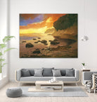 July Evening I by Graham Reynolds on GIANT ART - orange landscape