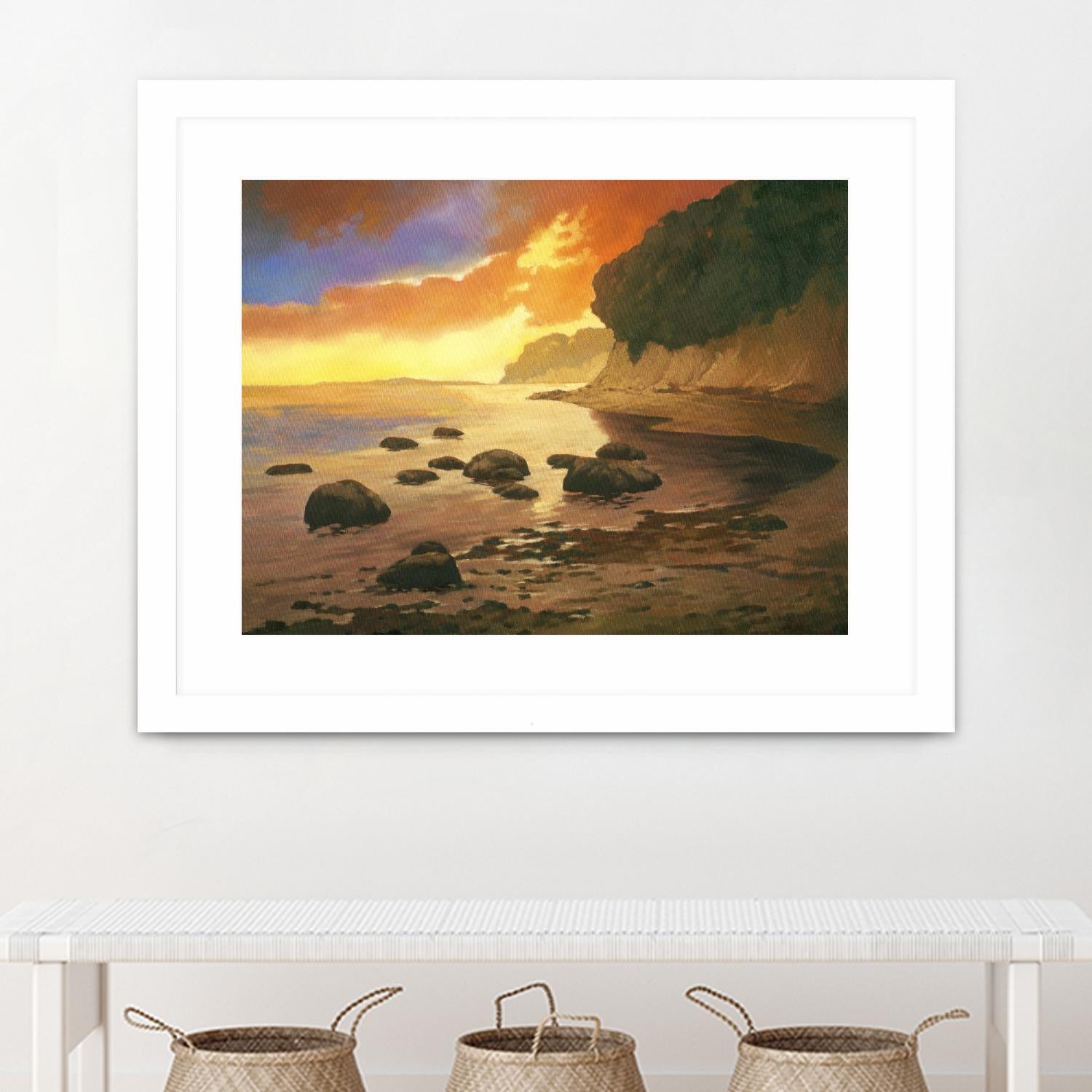 July Evening I by Graham Reynolds on GIANT ART - orange landscape