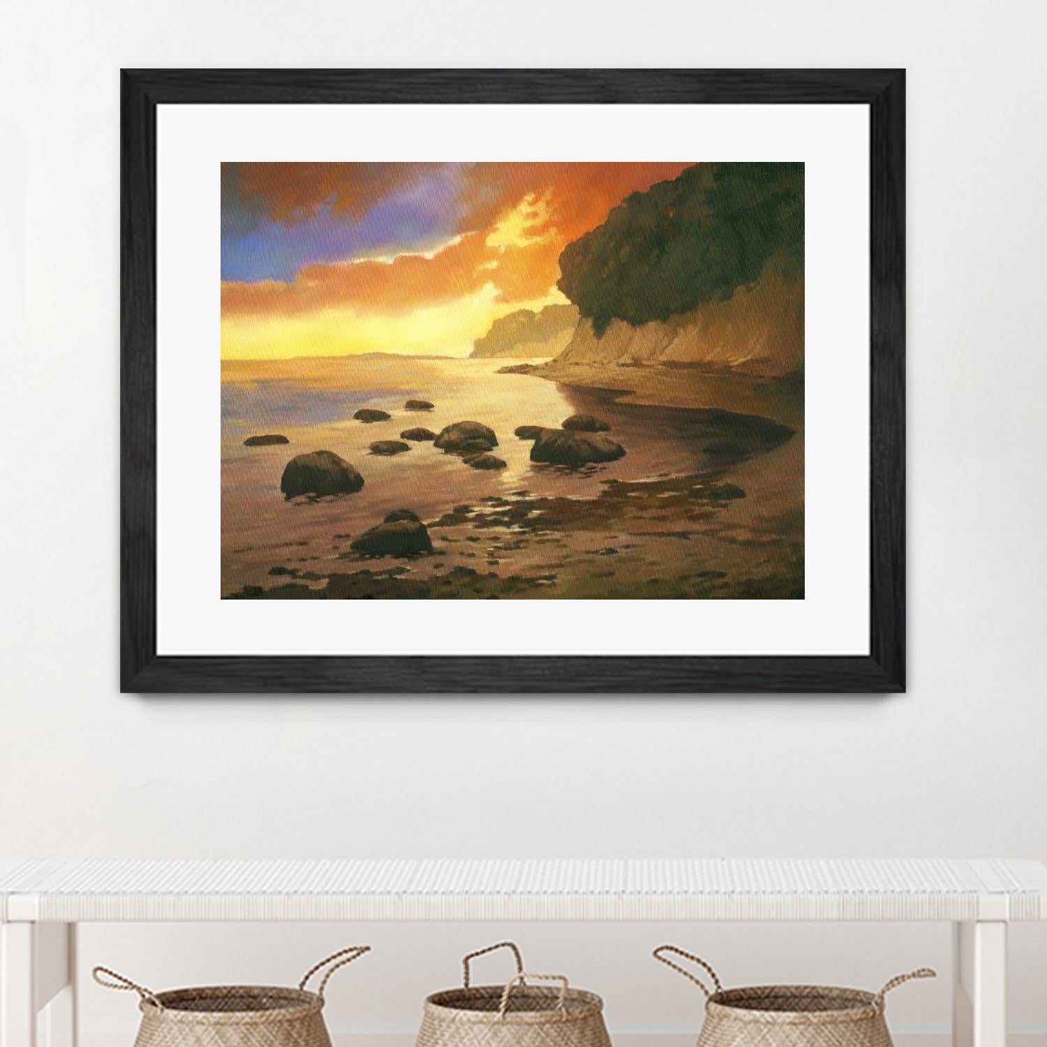 July Evening I by Graham Reynolds on GIANT ART - orange landscape