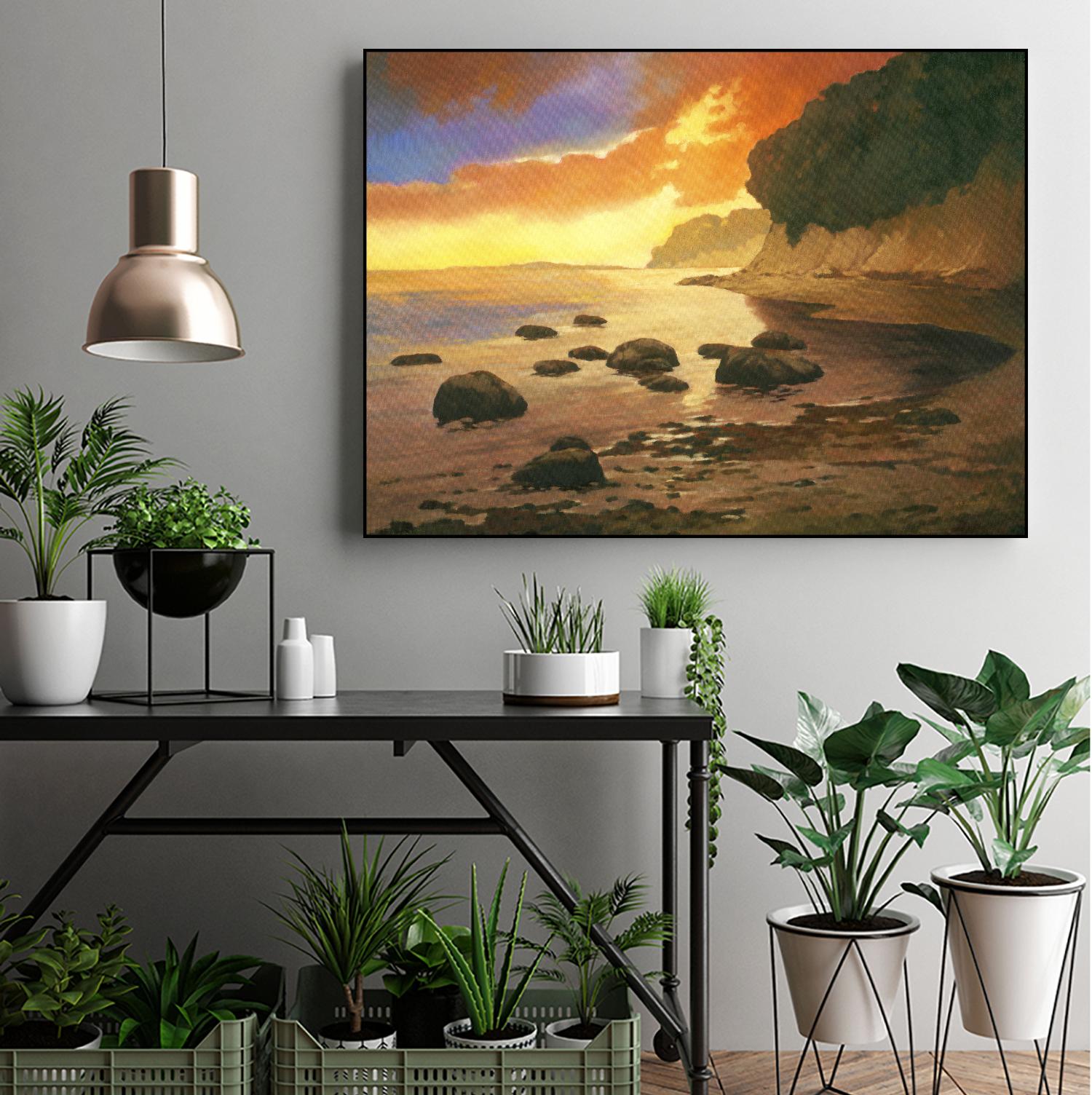 July Evening I by Graham Reynolds on GIANT ART - orange landscape