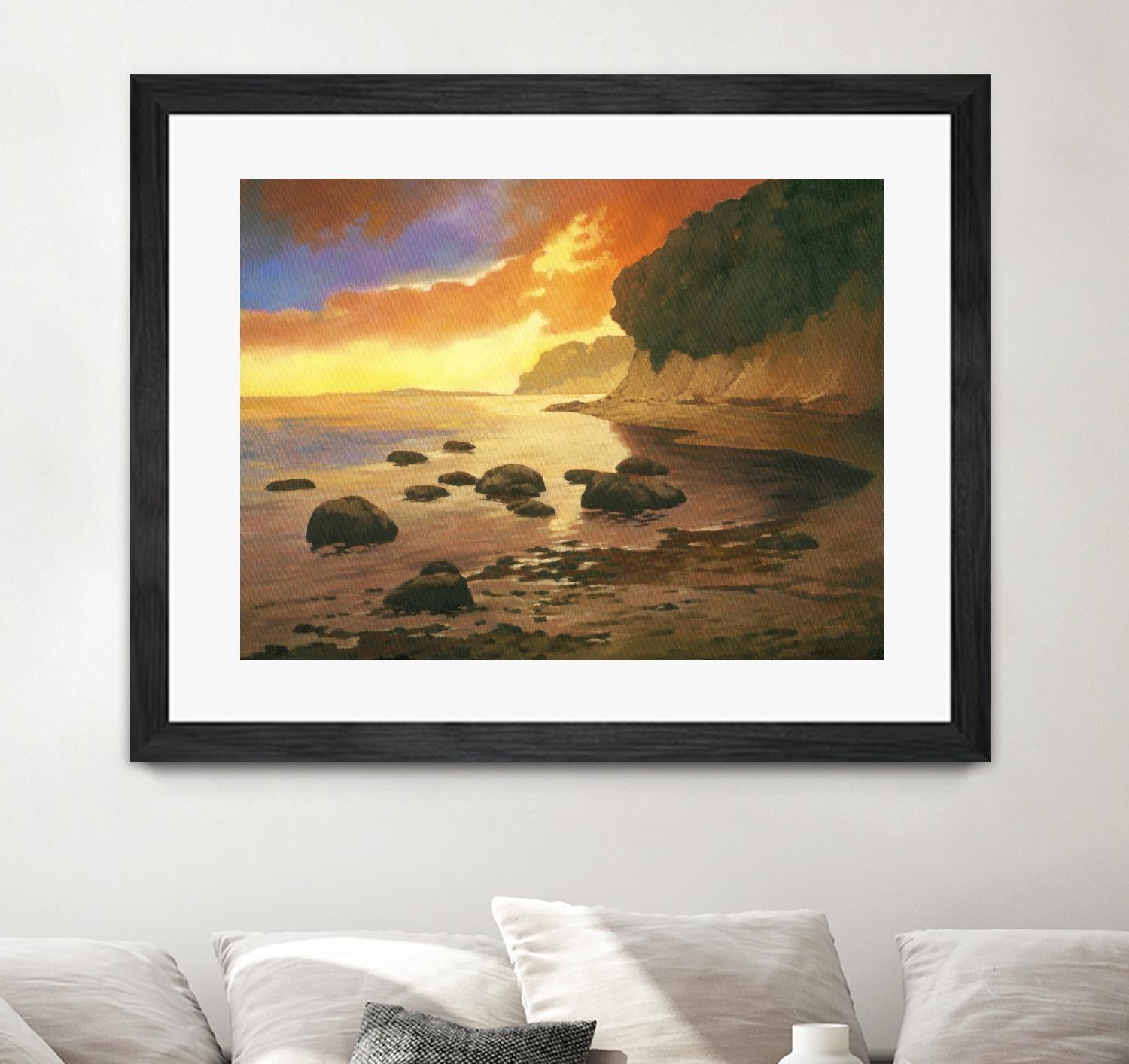 July Evening I by Graham Reynolds on GIANT ART - orange landscape