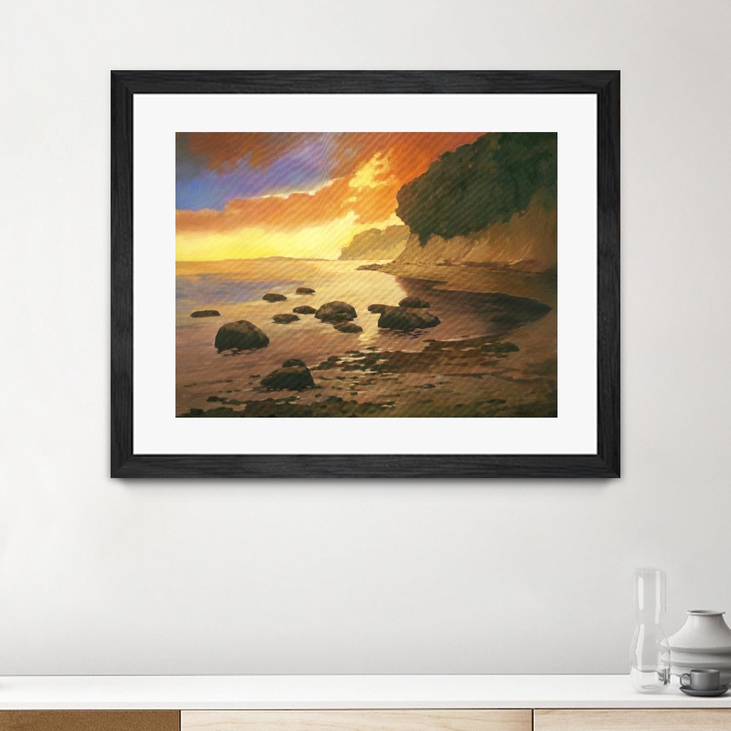 July Evening I by Graham Reynolds on GIANT ART - orange landscape