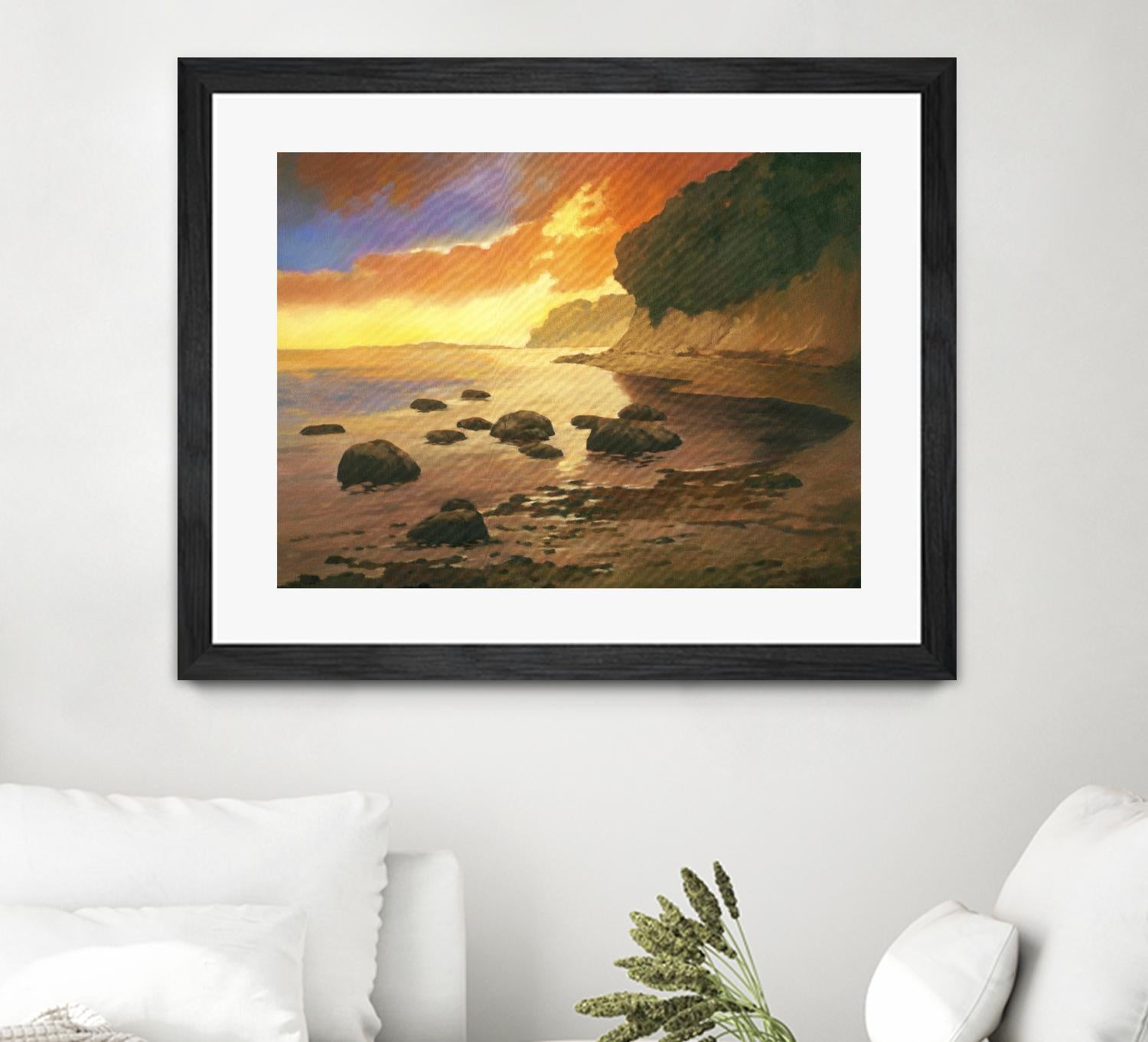 July Evening I by Graham Reynolds on GIANT ART - orange landscape