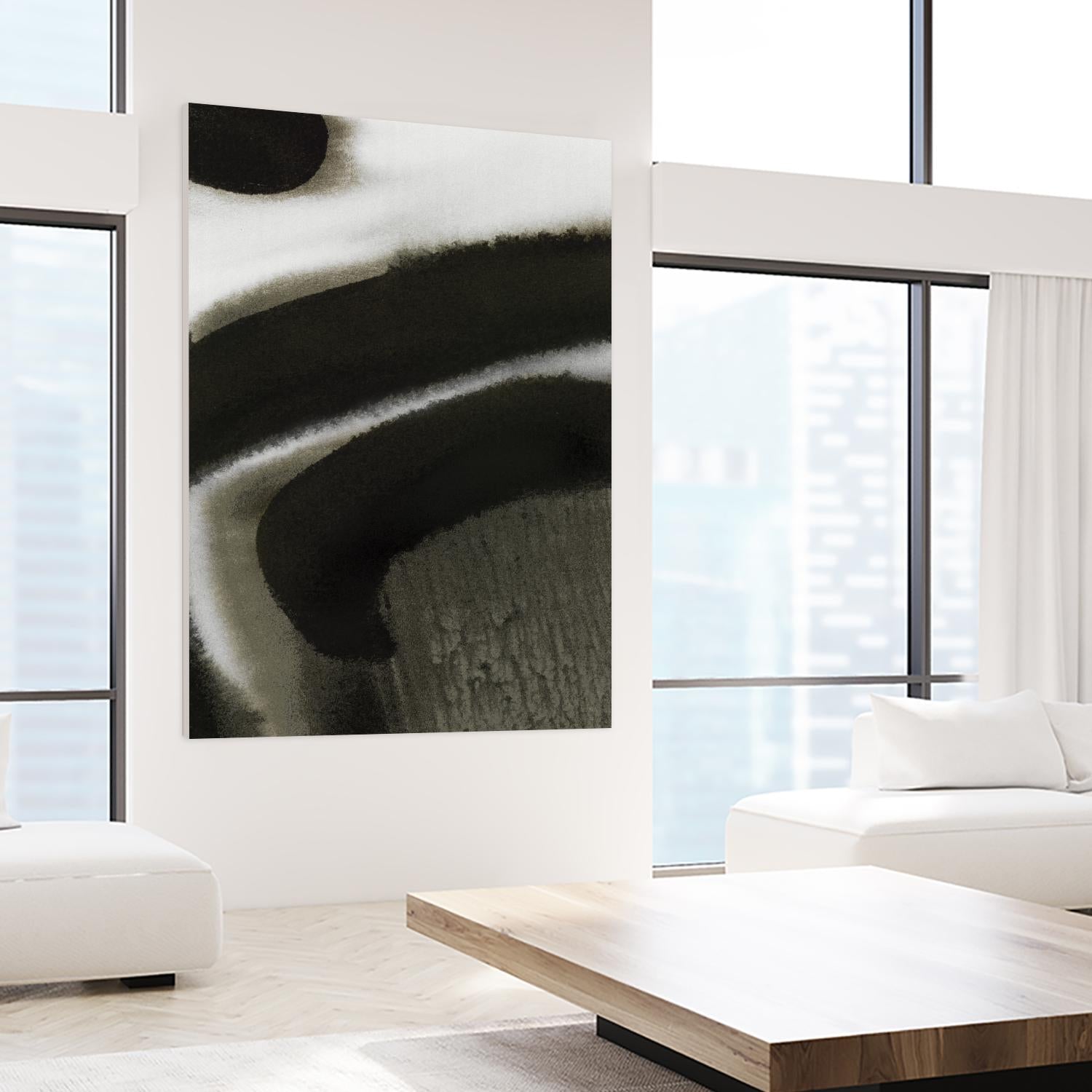 Midnight Abstract II by Bianka Guna on GIANT ART - black abstract