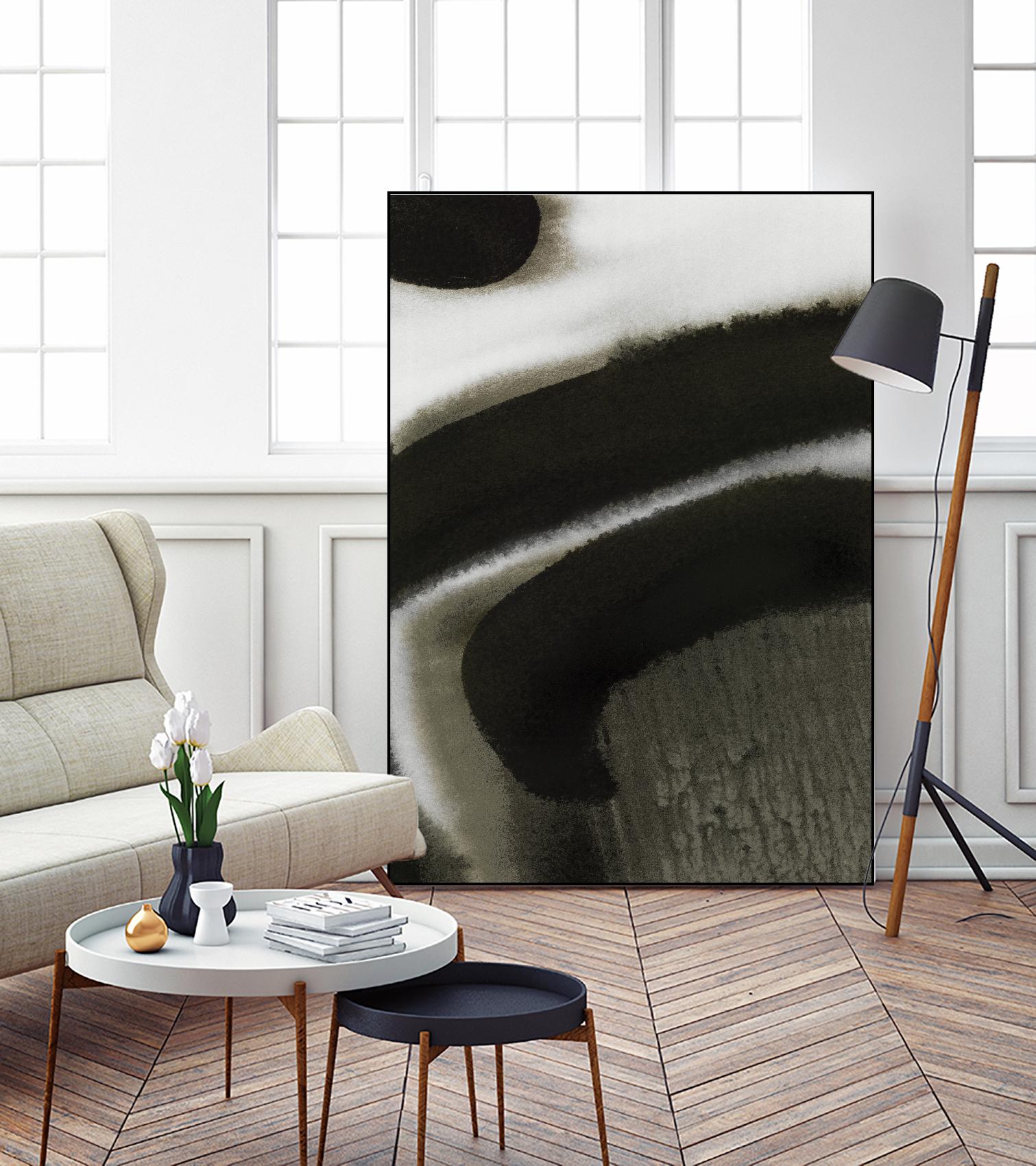 Midnight Abstract II by Bianka Guna on GIANT ART - black abstract