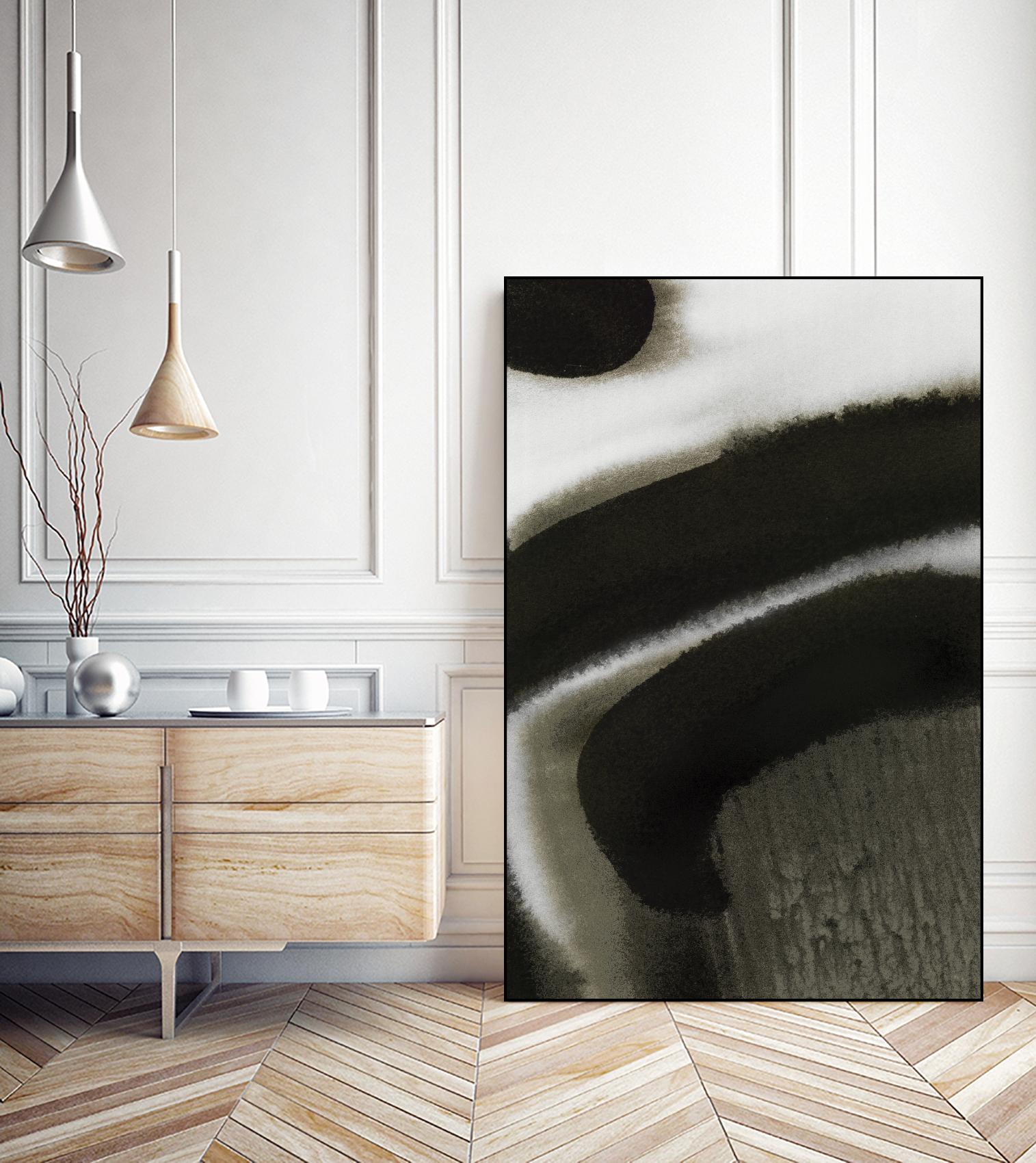 Midnight Abstract II by Bianka Guna on GIANT ART - black abstract