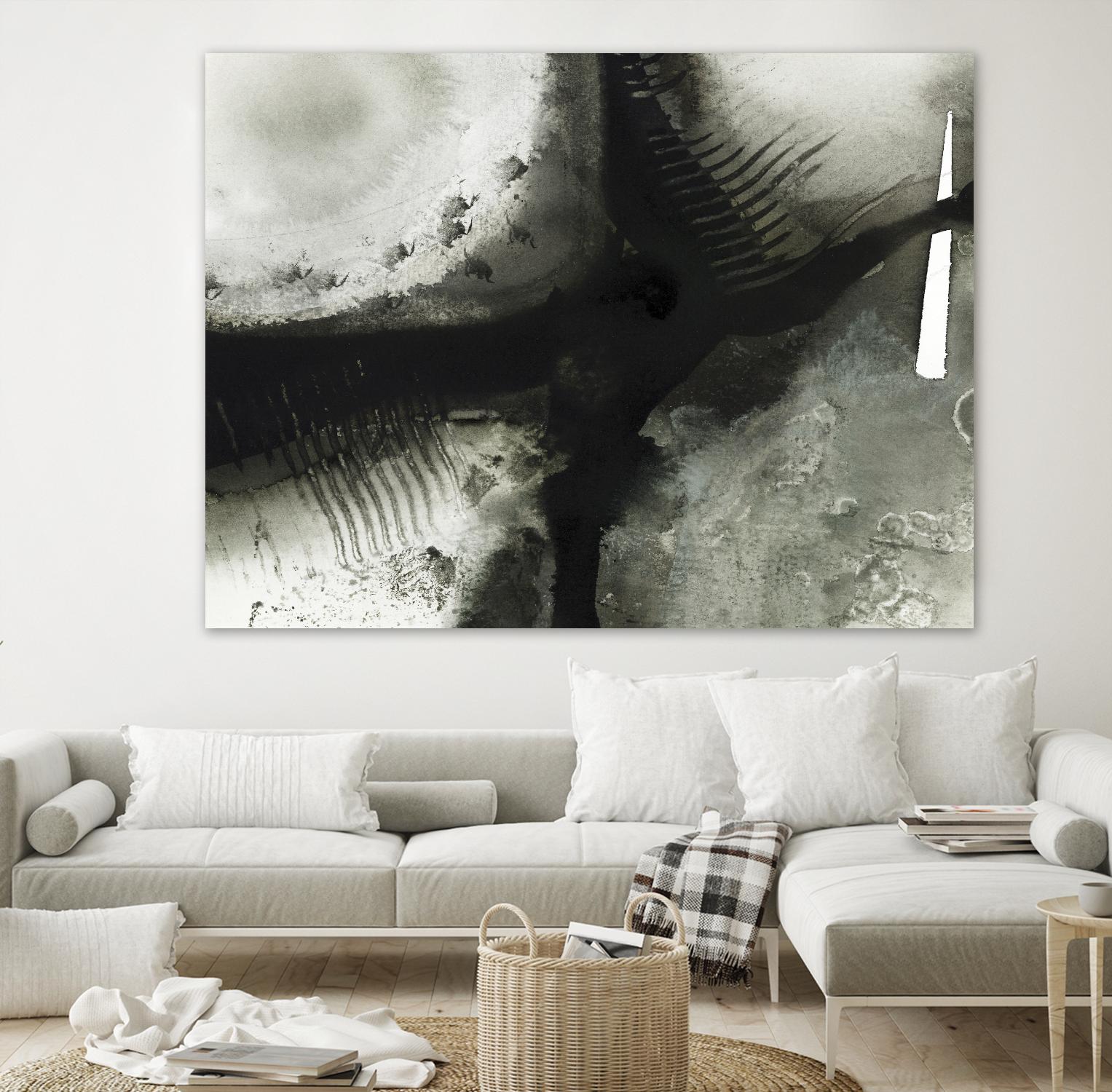 Midnight Abstract V by Bianka Guna on GIANT ART - grey abstract