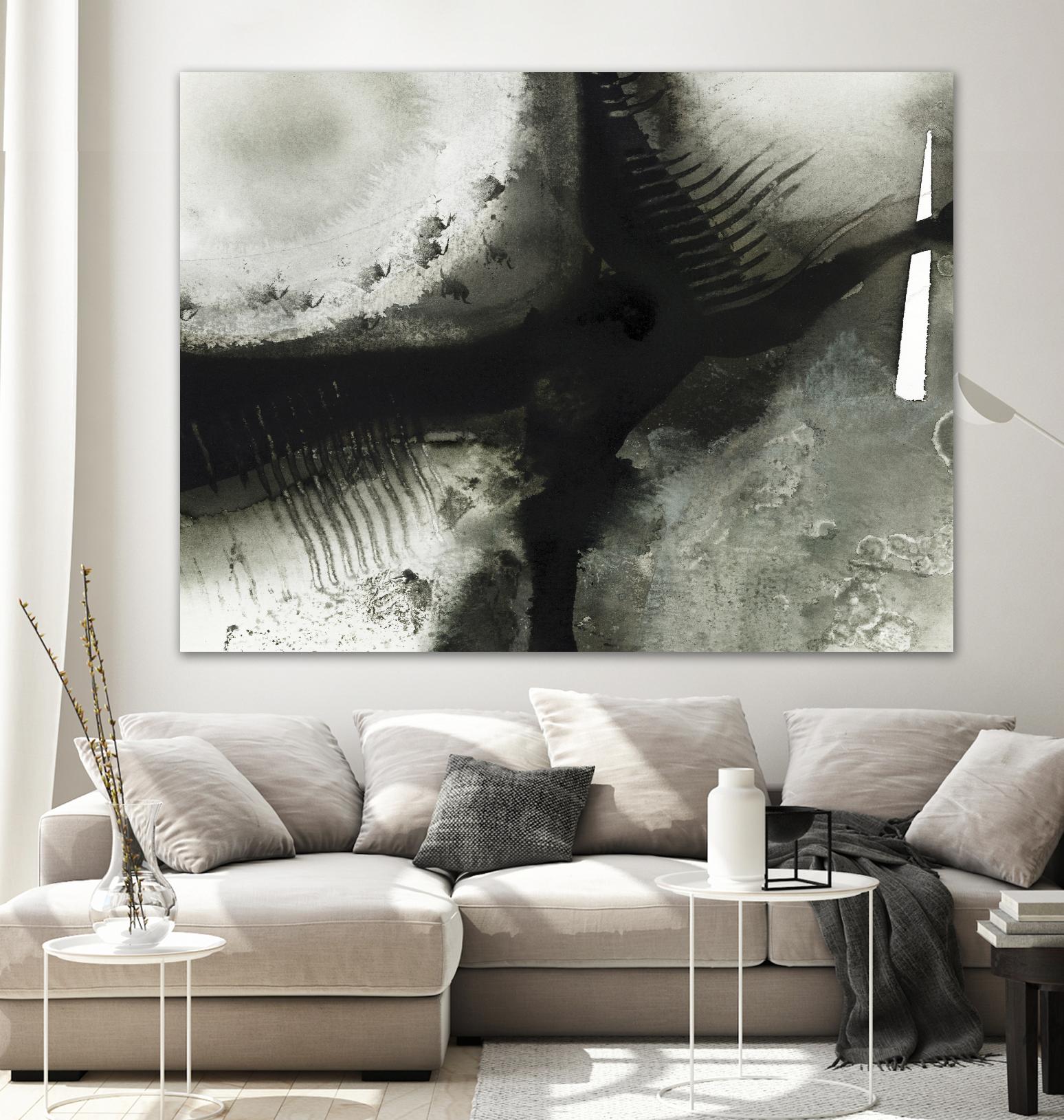 Midnight Abstract V by Bianka Guna on GIANT ART - grey abstract