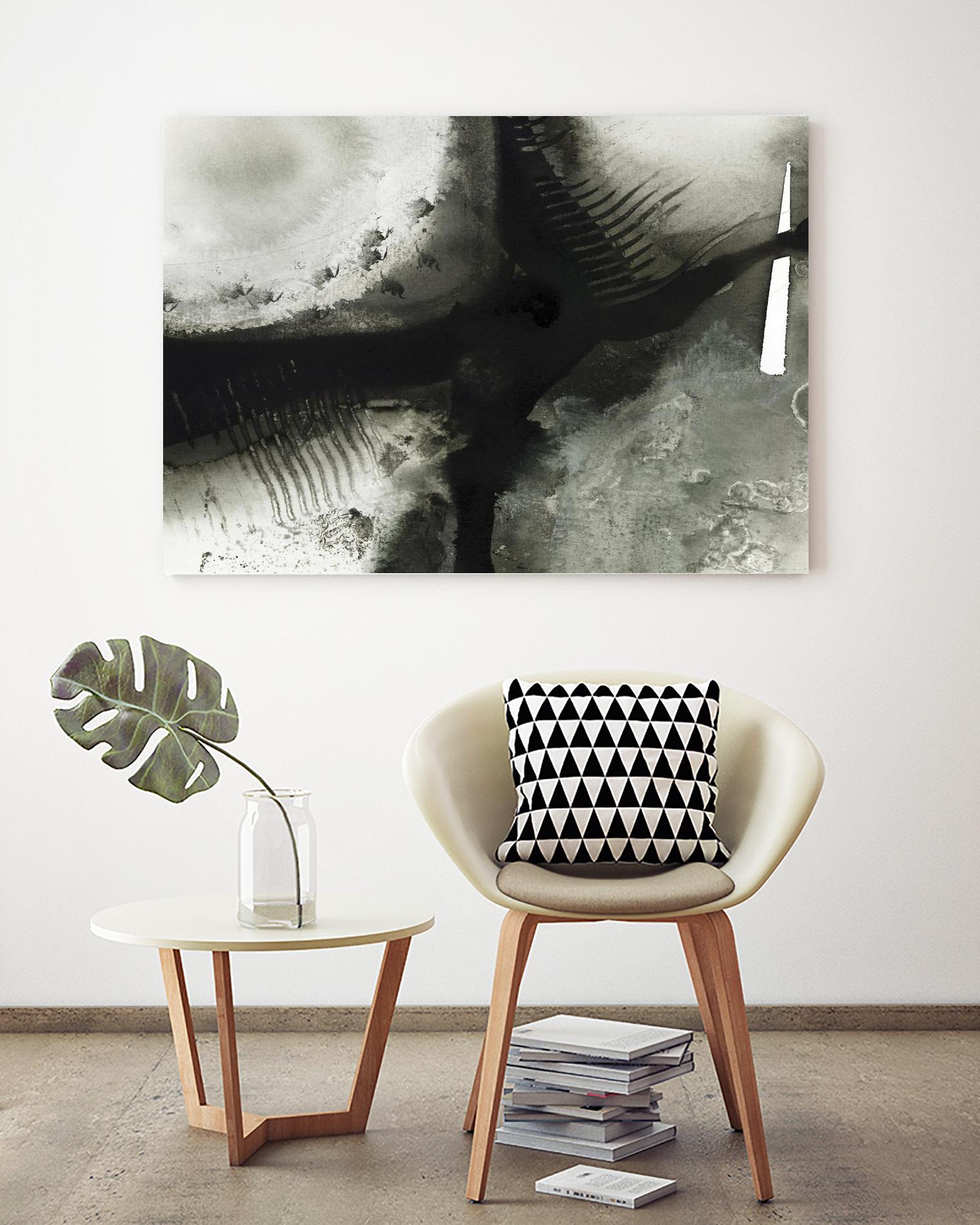 Midnight Abstract V by Bianka Guna on GIANT ART - grey abstract