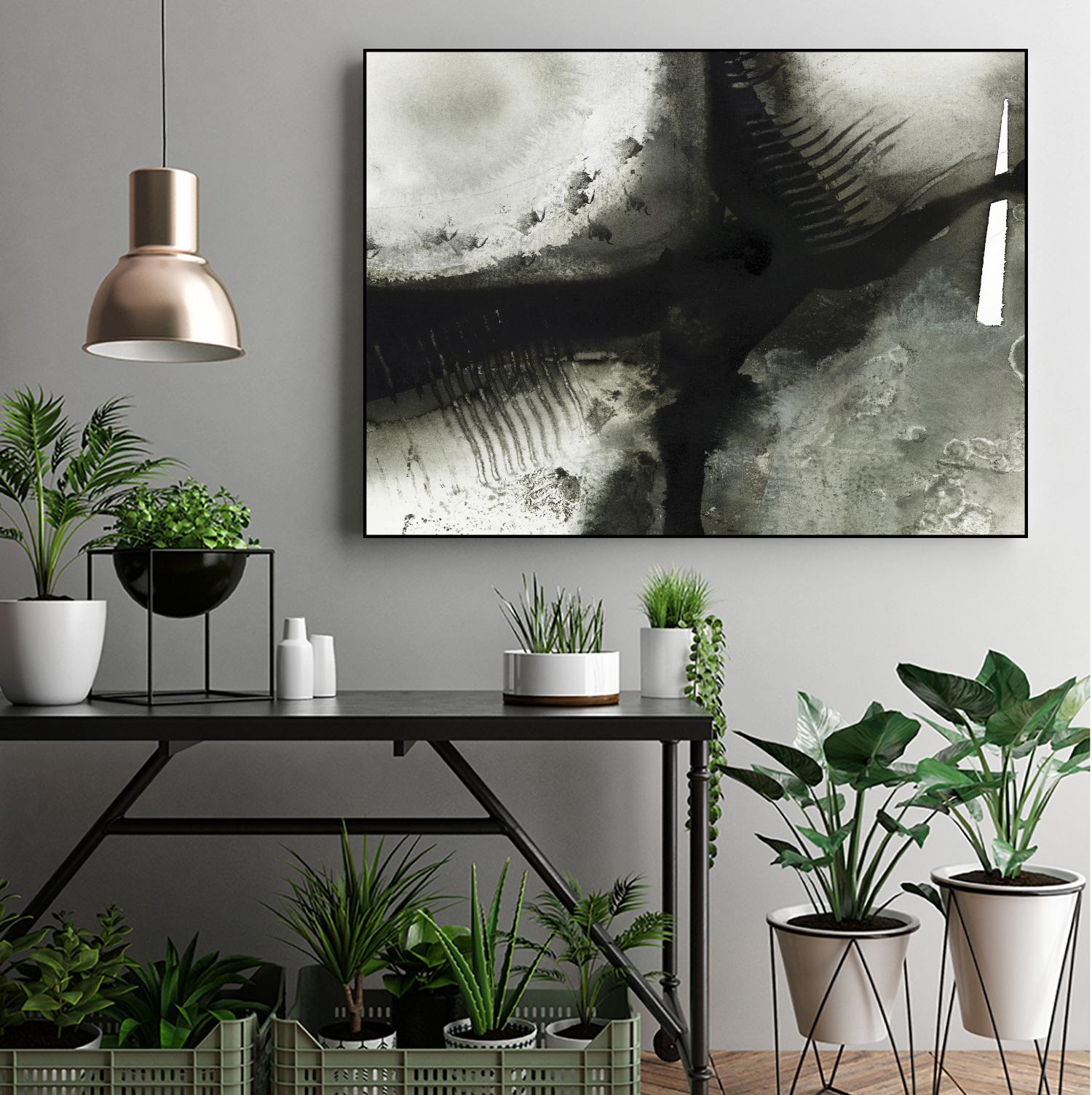 Midnight Abstract V by Bianka Guna on GIANT ART - grey abstract