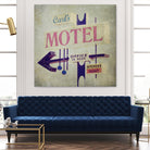 Carls Motel Sign by Honey Malek on GIANT ART - purple contemporary
