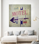 Carls Motel Sign by Honey Malek on GIANT ART - purple contemporary