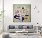 Carls Motel Sign by Honey Malek on GIANT ART - purple contemporary