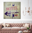 Carls Motel Sign by Honey Malek on GIANT ART - purple contemporary
