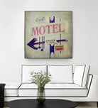 Carls Motel Sign by Honey Malek on GIANT ART - purple contemporary
