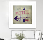 Carls Motel Sign by Honey Malek on GIANT ART - purple contemporary