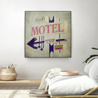 Carls Motel Sign by Honey Malek on GIANT ART - purple contemporary