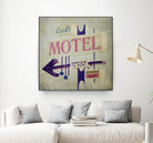Carls Motel Sign by Honey Malek on GIANT ART - purple contemporary