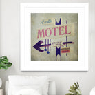 Carls Motel Sign by Honey Malek on GIANT ART - purple contemporary