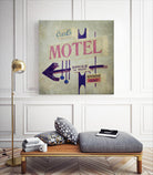 Carls Motel Sign by Honey Malek on GIANT ART - purple contemporary