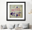 Carls Motel Sign by Honey Malek on GIANT ART - purple contemporary