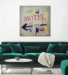 Carls Motel Sign by Honey Malek on GIANT ART - purple contemporary